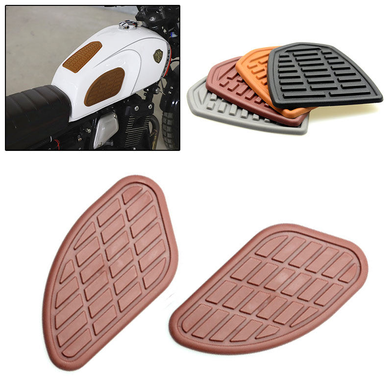 复古125摩托车改装橡胶防滑油箱贴油箱侧贴装饰贴纸保护贴配件