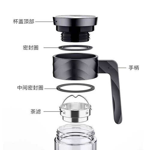 【君姐专享】高硼硅双层茶杯JM092403