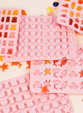 FL卡通qq糖模具食品级软糖巧克力迷你硅胶耐高温家用儿童手工模型