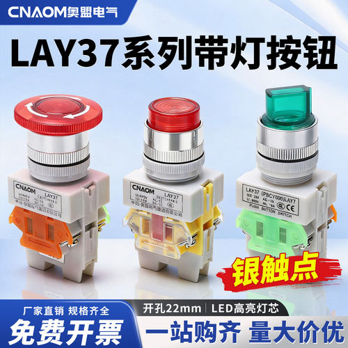 带灯自锁按按钮开关一闭