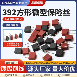 6.3A 3.15A 慢断 8.5 392方形保险丝 250V保险管