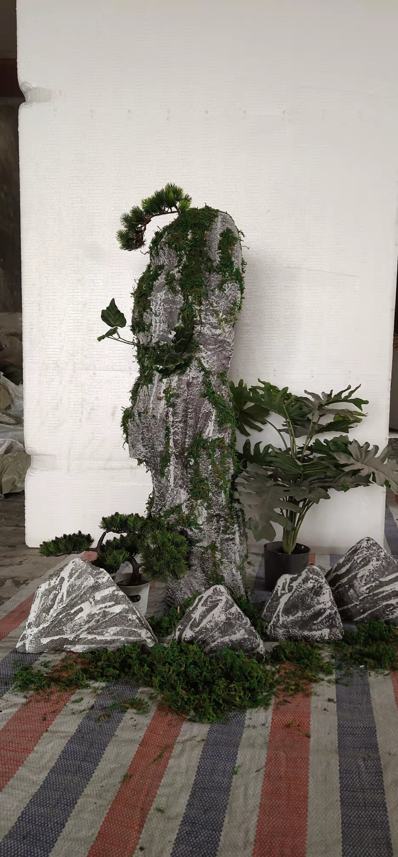 定制仿真高密度泡沫假山石头造景摄影道具恩施著名景点一炷香