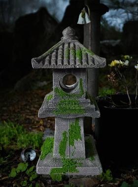 定制仿真高密度泡沫造景石灯摆件