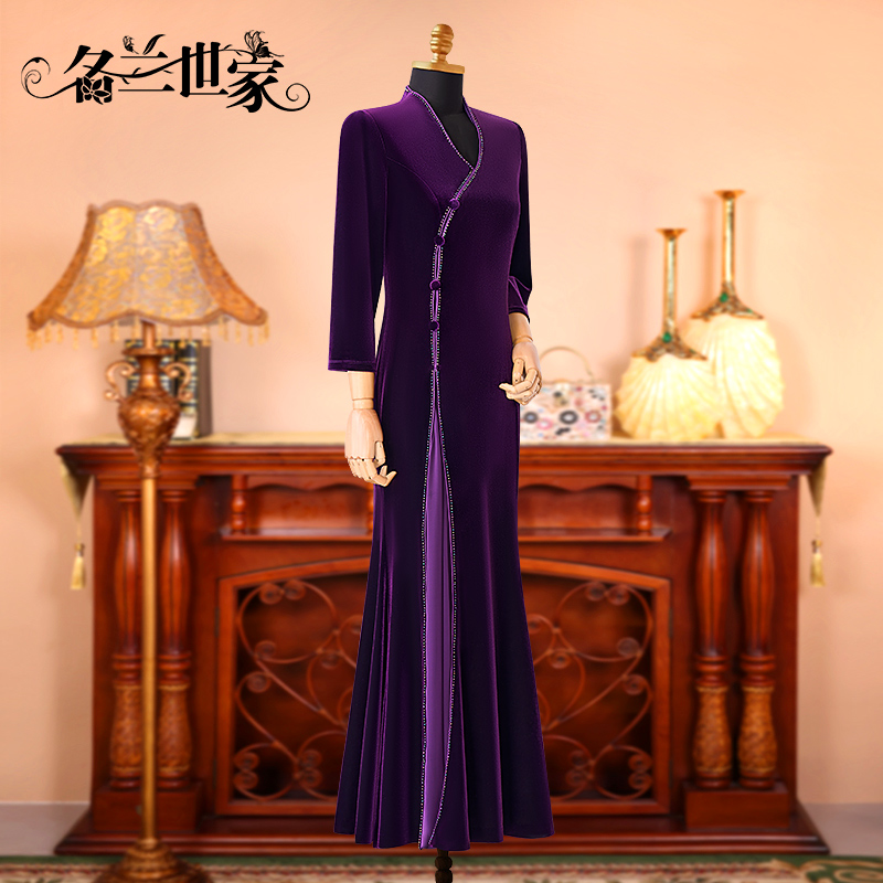 名兰世家妈妈婚宴礼服裙子高贵