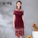 名兰世家原创夏季 妈妈婚礼礼服高贵改良旗袍喜婆婆婚宴连衣裙 新款