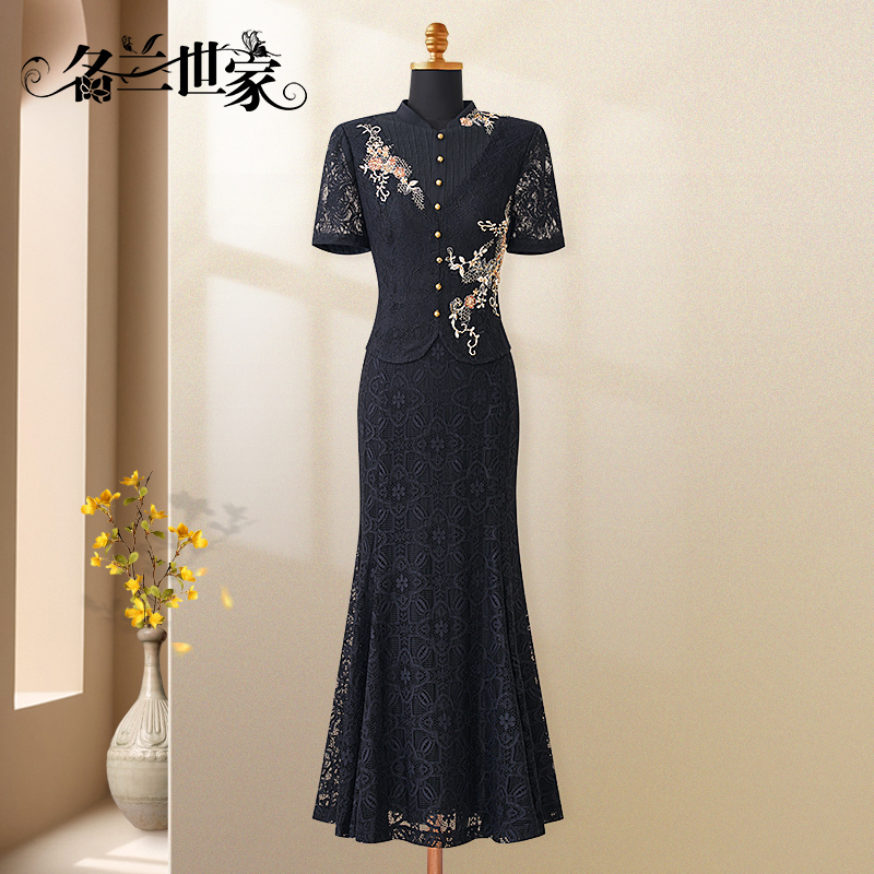 名兰世家妈妈宴会礼服裙日常可穿