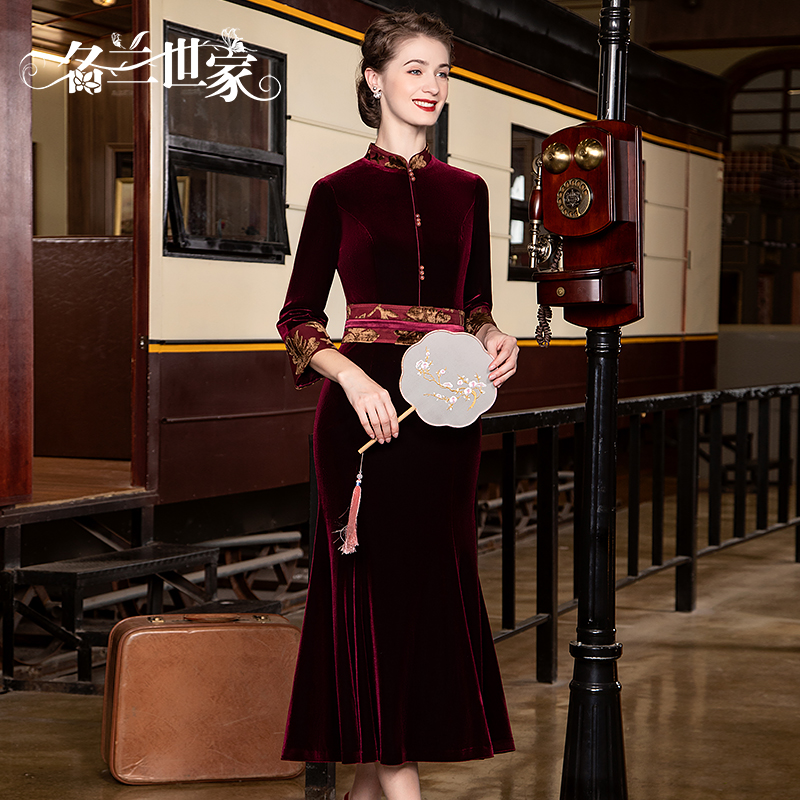 名兰世家妈妈婚礼连衣裙礼服长裙