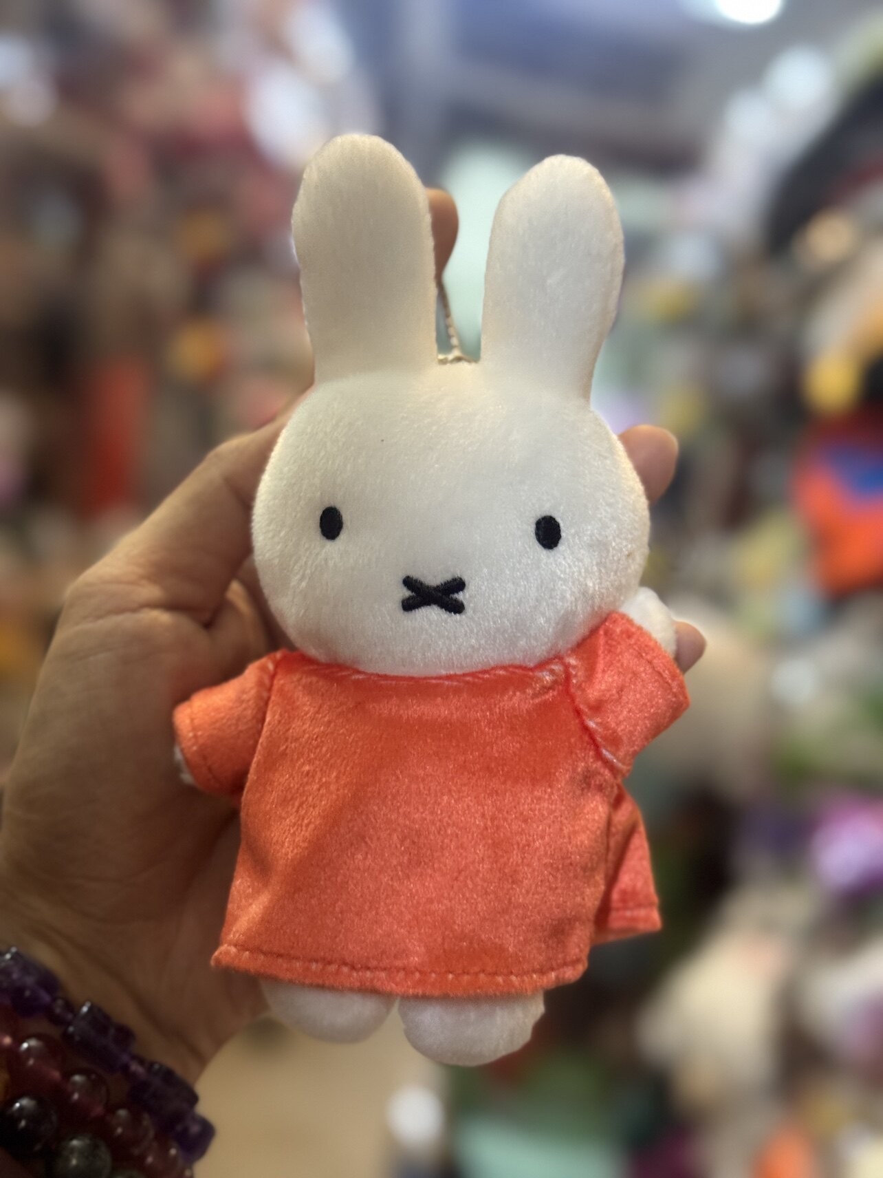 外单米菲Miffy70周年橘色衣服毛绒玩偶挂件18cm单个包邮