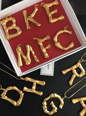 英文字母h项链吊坠欧美女配饰