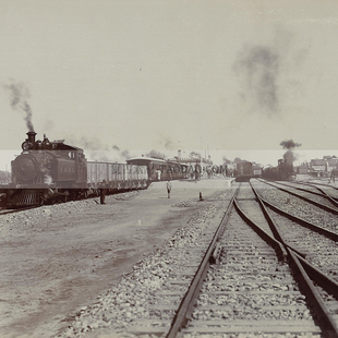 1905-1909年京张铁路沿线站点路段实景老照片装饰海报明信片素材