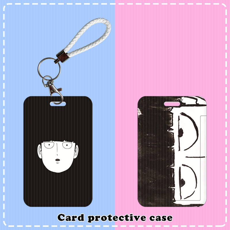 黑白之灵能百分百可爱学生滑盖卡套饭卡公交身份证保护套校园卡套