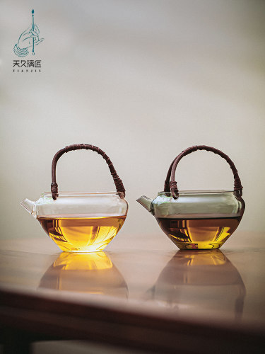 天久璃匠提梁公道杯茶水分茶器玻璃公杯泡茶壶茶具烧水壶小茶壶