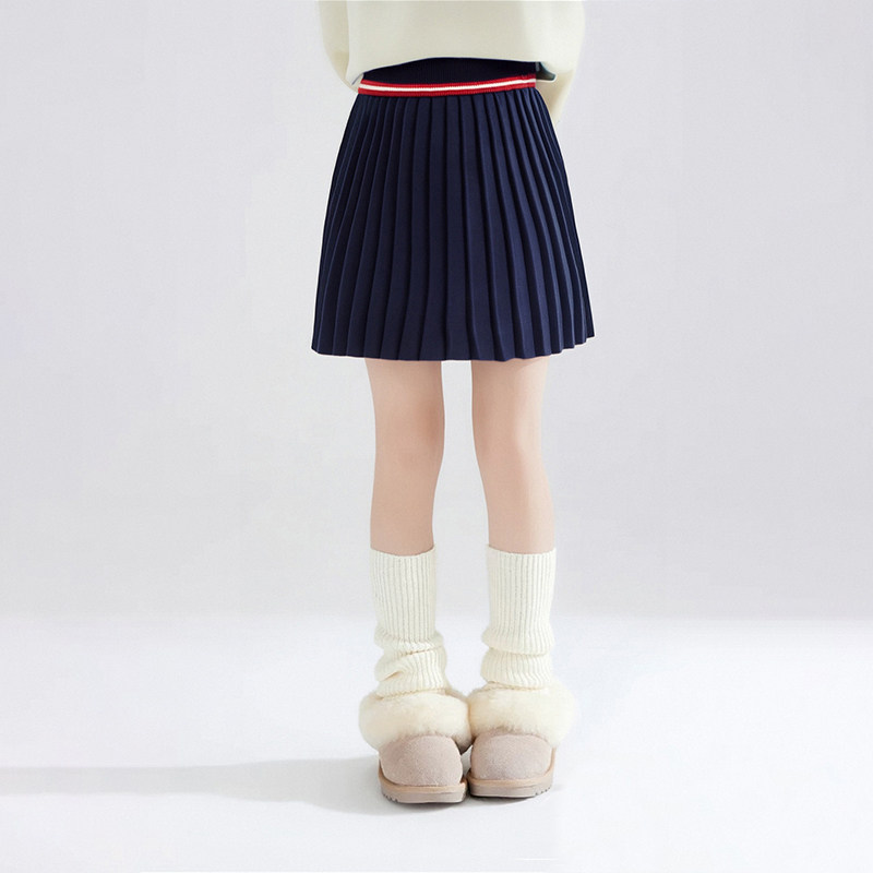 女童针织半身裙秋冬季儿童裙子新年女大童藏青百褶短裙学院风加厚,童装/婴儿装/亲子装,半身裙,淘宝优惠券,粉丝福利购,淘宝优惠卷