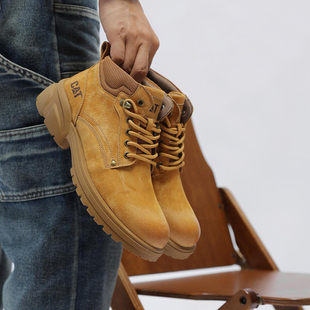 鞋 卡特马丁靴中帮男鞋 舒适短靴秋冬户外潮流黄靴百搭复古休闲工装
