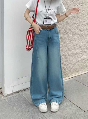 高品质欧货！2026春季新款弯刀裤女长裤美式高腰显瘦直筒牛仔裤