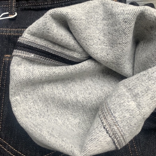 女高腰黑金牛仔裤 加绒底抓绒 薄绒直筒阔腿裤 2025冬季 825