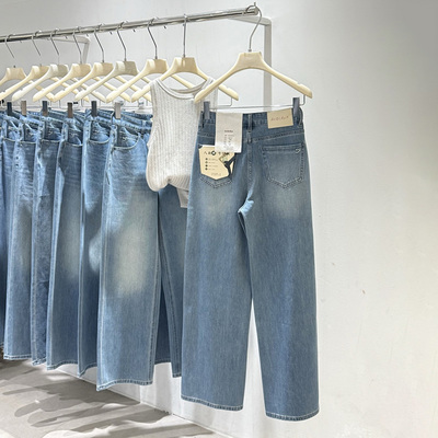 MA家八面弹！2026春季巨好看的窄版直筒裤女牛仔裤阔腿高腰垂感