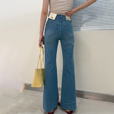 【M家高货】2026夏季薄款四面弹微喇裤女不贴腿喇叭牛仔裤女神裤