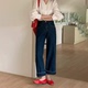 普洗蓝奶奶裤 四面弹2026春季 高货 女九分小个子牛仔裤 SM家