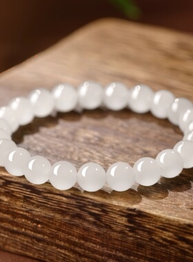 盘珠手串渐变色手链弹力果冻色玻璃珠子甜美少女串珠8mm白珠手串