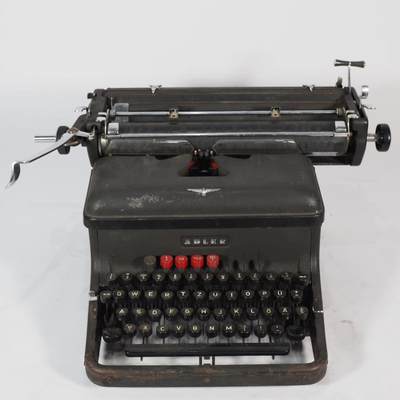德国古董阿德勒ADLER 老式大型机械德文打字机孤品机械故障