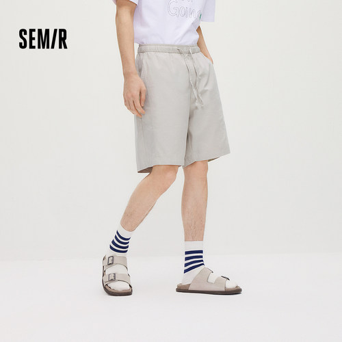 森马宽松直筒橡筋腰头休闲裤男装