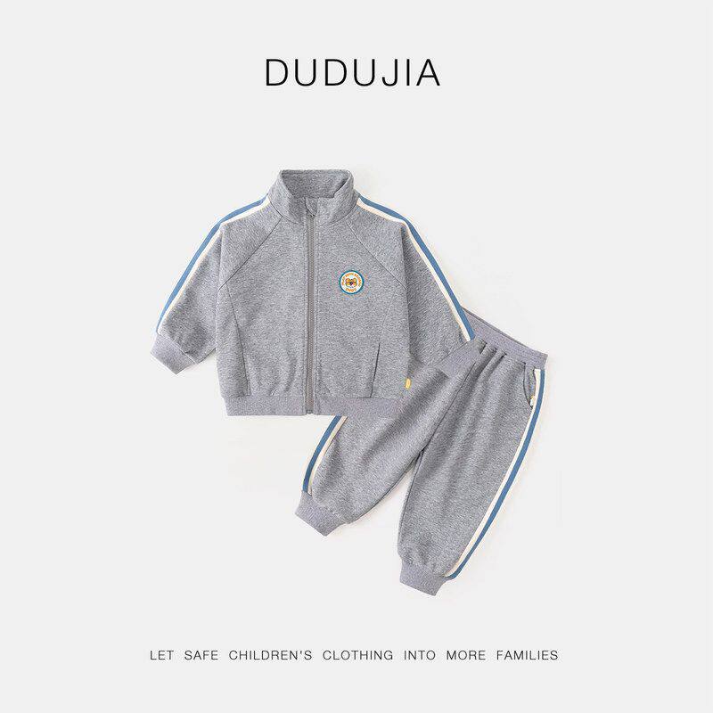 儿童运动服套装春季新款男女童拉链衫外套宝宝春秋装学院风两件套