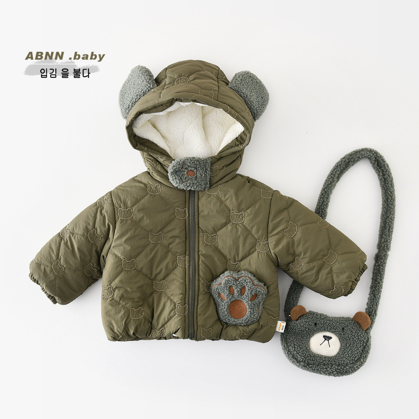 男童连帽棉衣冬装新款儿童加绒加厚棉服婴儿冬季棉袄宝宝夹棉外套