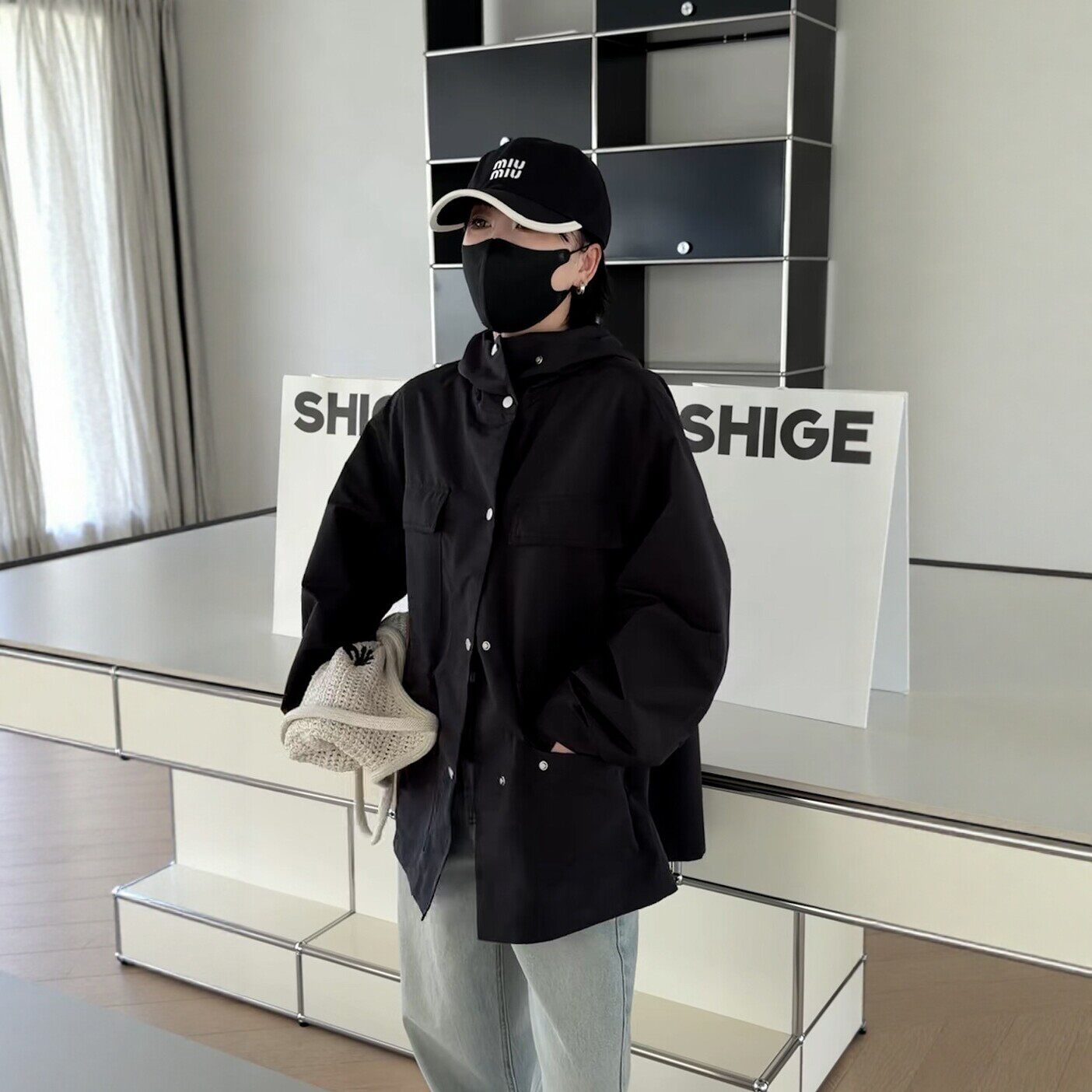 现货诗歌兰女装2233时髦百搭户外风衣连帽防晒透气外套2026春天新