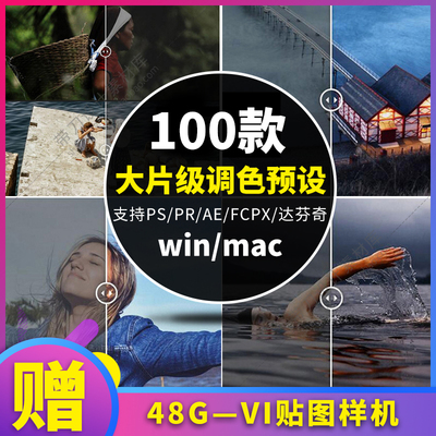 AE/PR/FCPX/达芬奇/LUTS/PS2019调色预设好莱坞电影级视频MV滤镜