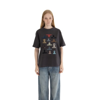 LarvaCosmos｜collage系列文件夹图案磨毛短袖T恤