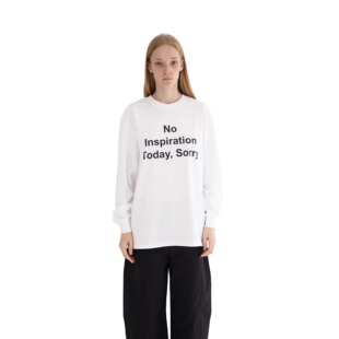 LarvaCosmos｜No Inspiration字母印花长袖T恤