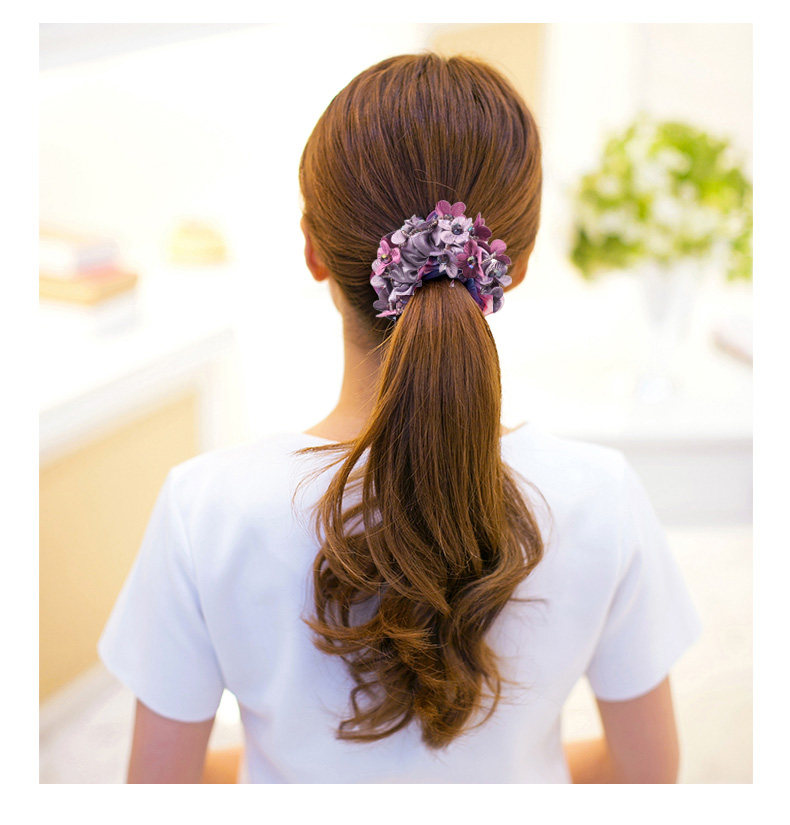 大号盘发发圈成人头花饰品百搭头饰扎头发皮筋头绳水晶绑马尾发绳