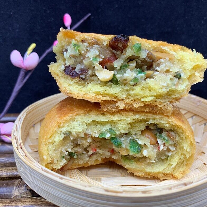 月饼老式五仁东北红皮赤峰林西老食品厂青红丝五仁传统手工月饼 - 实物图