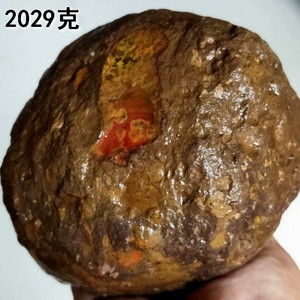 宣化战国红玛瑙精品原石4斤开口红色草花大料手串手镯牌子雕刻料