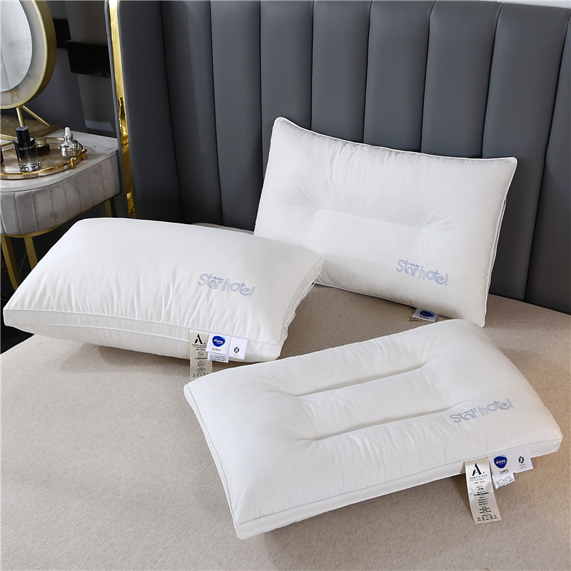 A类长绒棉全棉枕头家用学生宿舍超柔枕芯单人酒店枕头