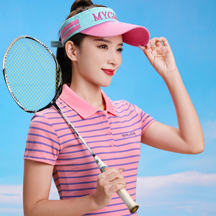 女装 短袖 新奇鼠夏新款 条纹衫 休闲百搭上衣T t恤翻领大码 运动polo衫