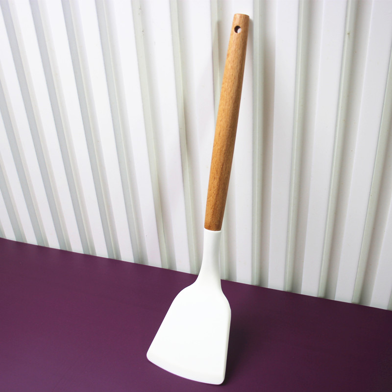 木柄硅胶锅铲家用不粘锅专用铲子