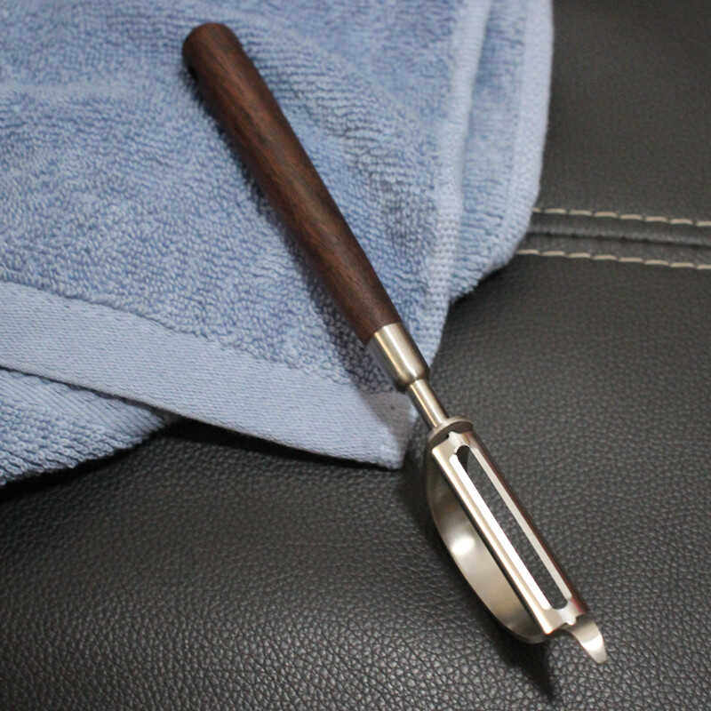 黑胡桃木304不锈钢削皮刀刮皮器