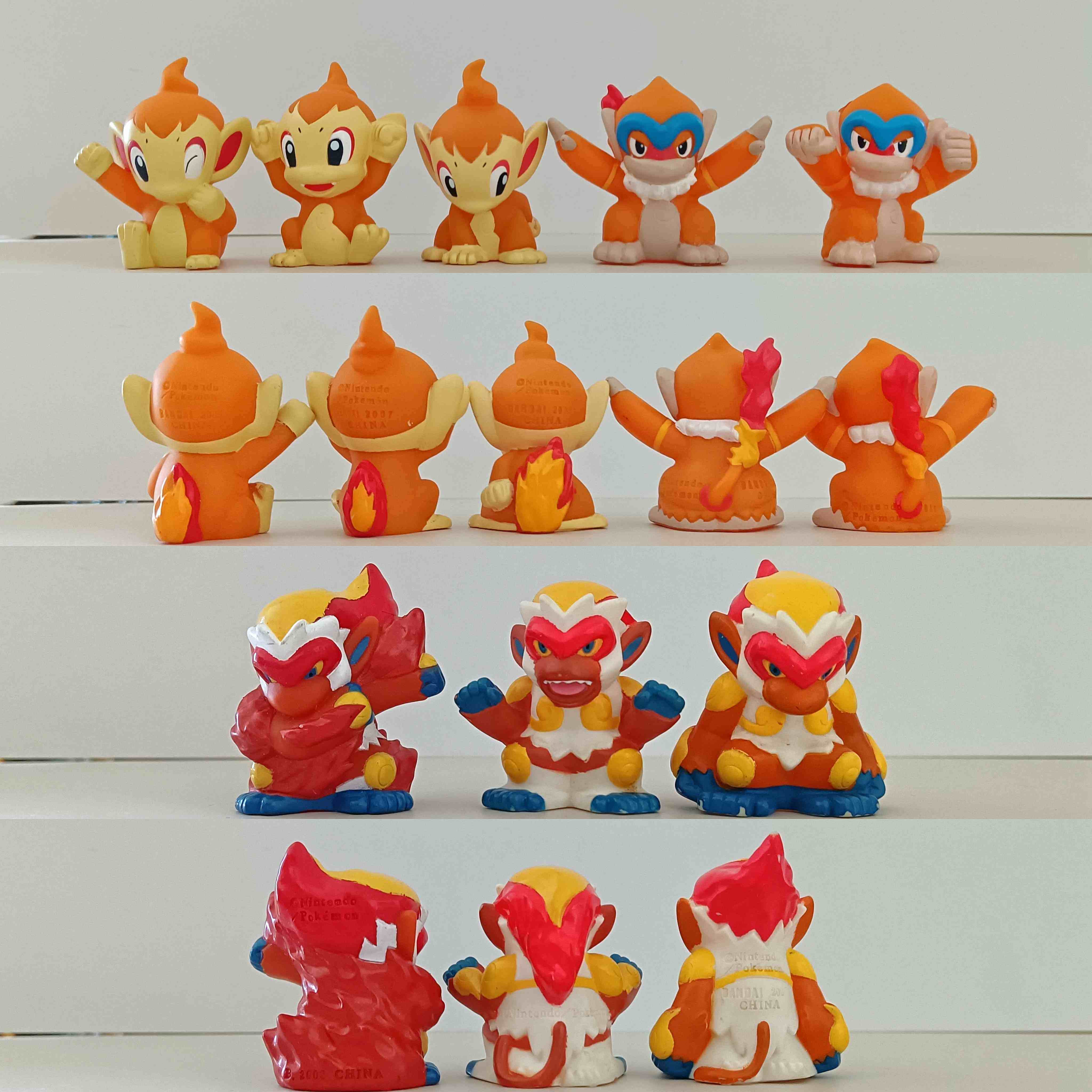 万代口袋妖怪精灵宝可梦dp神奥指人小火焰猴猛火猴烈焰猴