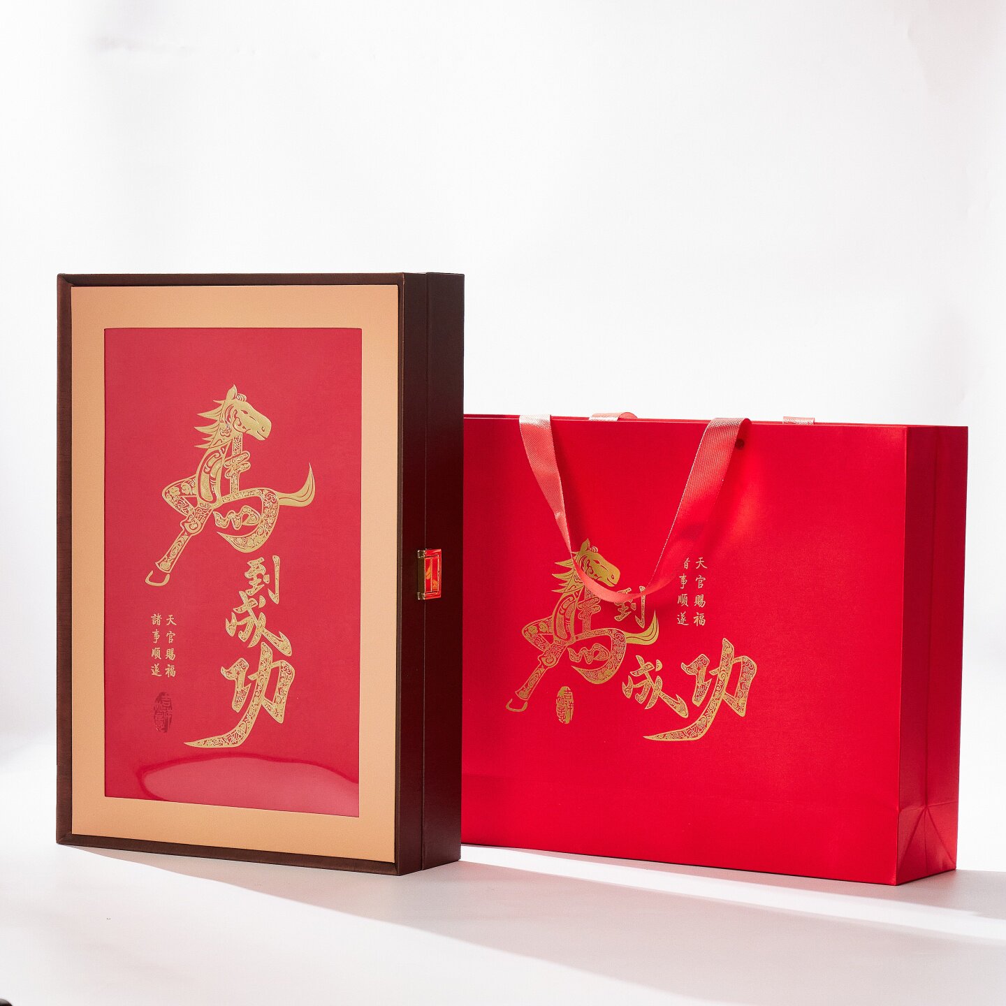 马到成功滋补品包装盒双拼三拼礼品盒四拼五拼海味礼盒年货盒子空