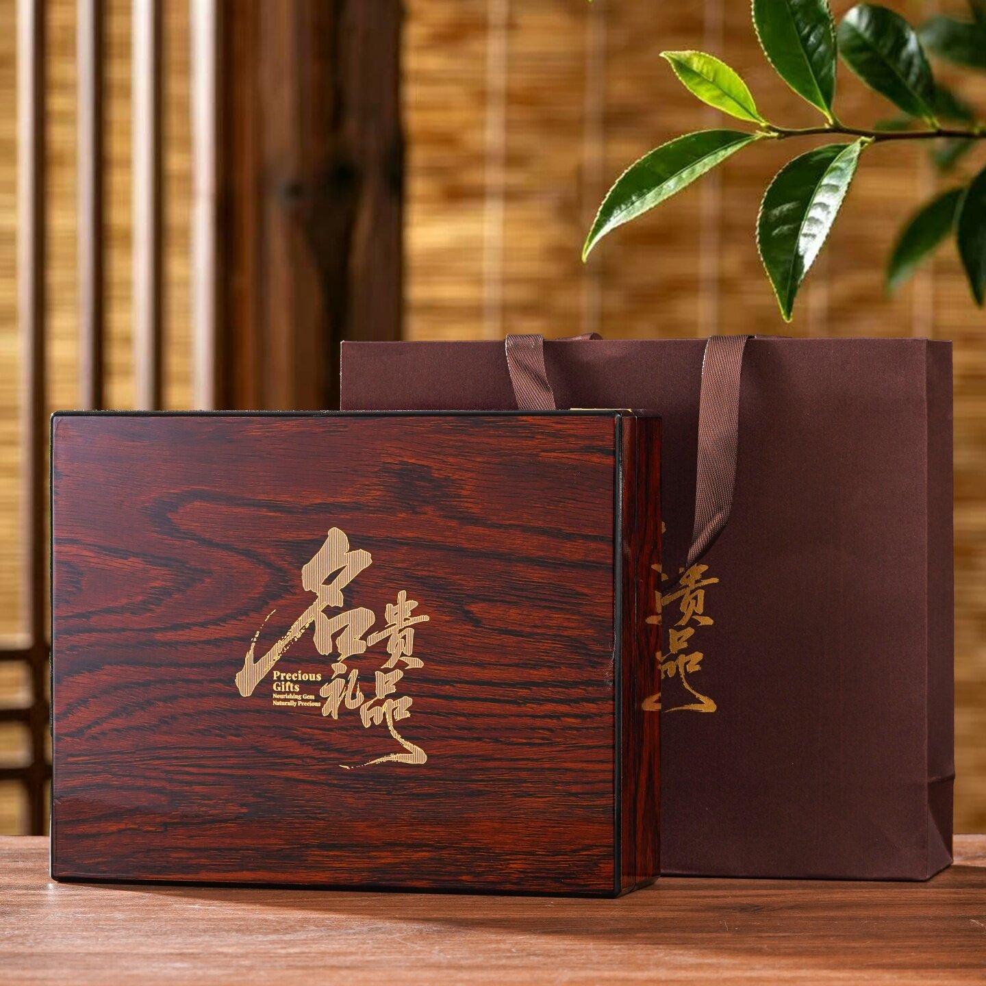 高档名贵礼品包装盒通用木盒海参鲍鱼元贝干贝鹿茸礼品盒空盒子