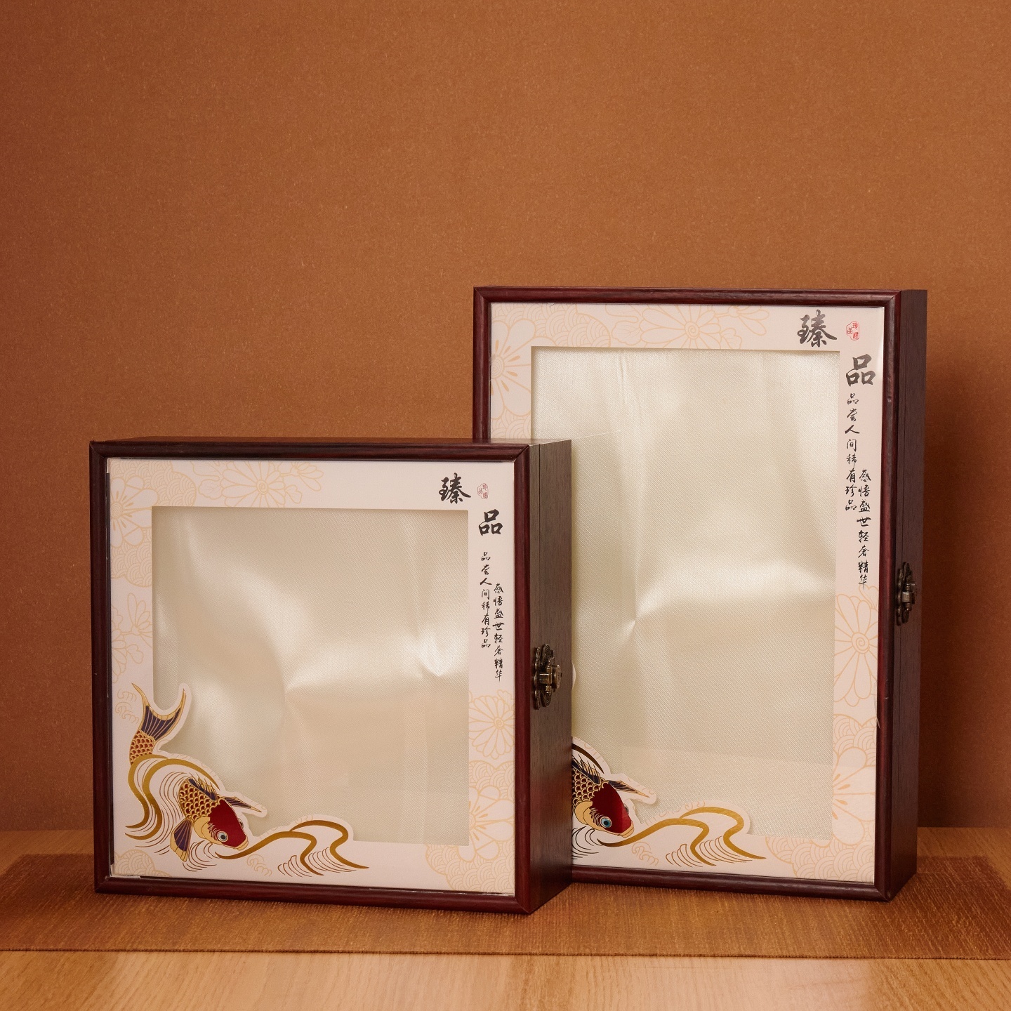 高档鱼胶包装盒花胶木盒鳘鱼胶赤嘴展示盒礼品盒伴手礼盒子批发空