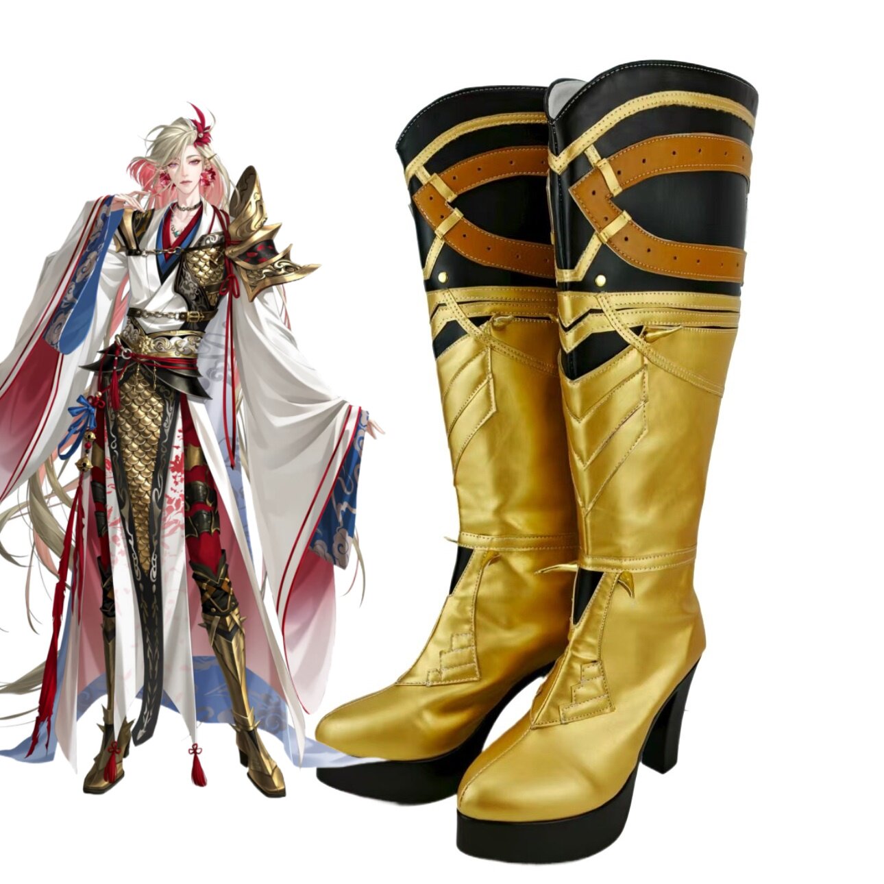 代号鸢张郃cos鞋子定制动漫游戏cosplay靴子道具来图定做招代理