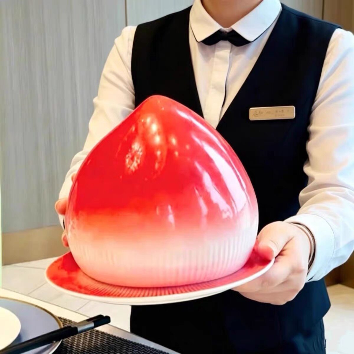 中式寿桃陶瓷意境菜意境面餐具