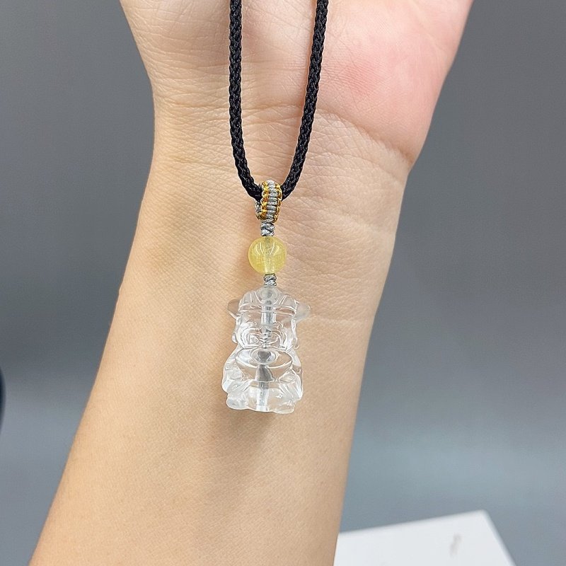 天然白水晶财神爷吊坠招财元宝项链毛衣链女男士本命年挂件礼物,饰品/流行首饰/时尚饰品新,颈饰,淘宝优惠券,粉丝福利购,淘宝优惠卷