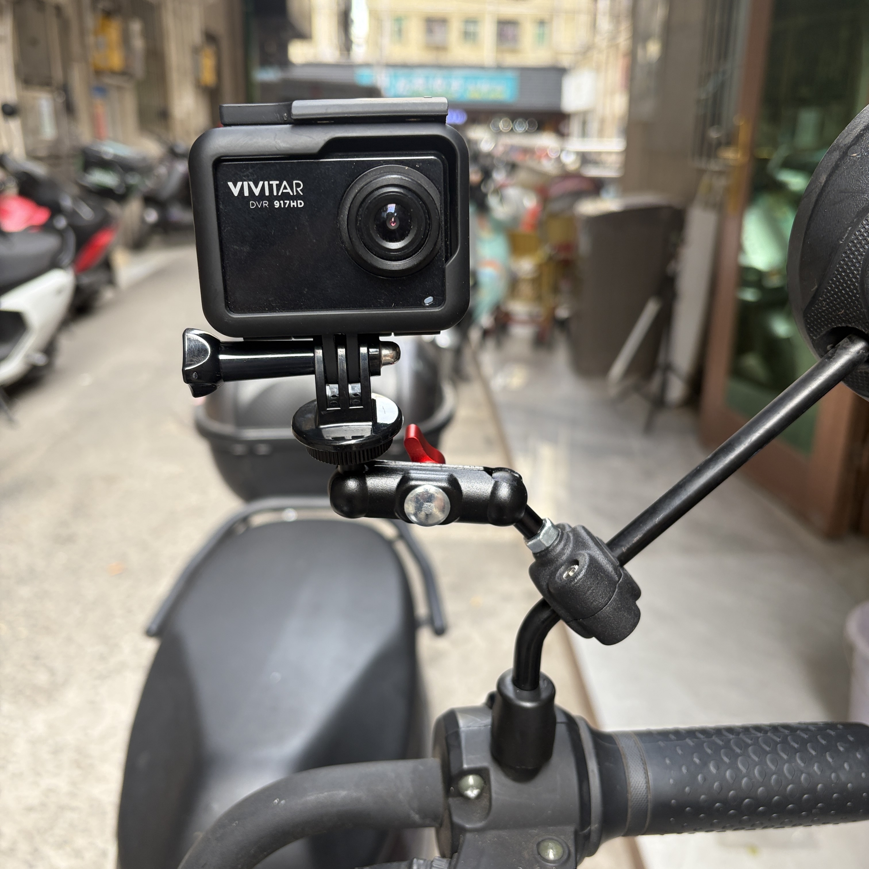 运动相机手机支架摩托车机车电动车后视镜gopro行车记录仪拍摄