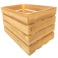 Thickened load-bearing wooden box, solid wood storage box, retro wooden box, storage wooden strip box, supermarket fruit display wooden frame thumbnail 3