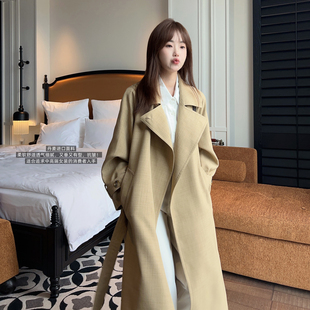 简约中长款 大翻领气质风衣25秋新款 外套150xs 小个子小码 小小家