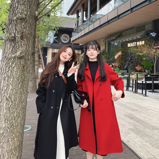 小小家 松弛感全羊毛大衣小个子小码手工双面秋冬外套气质大衣